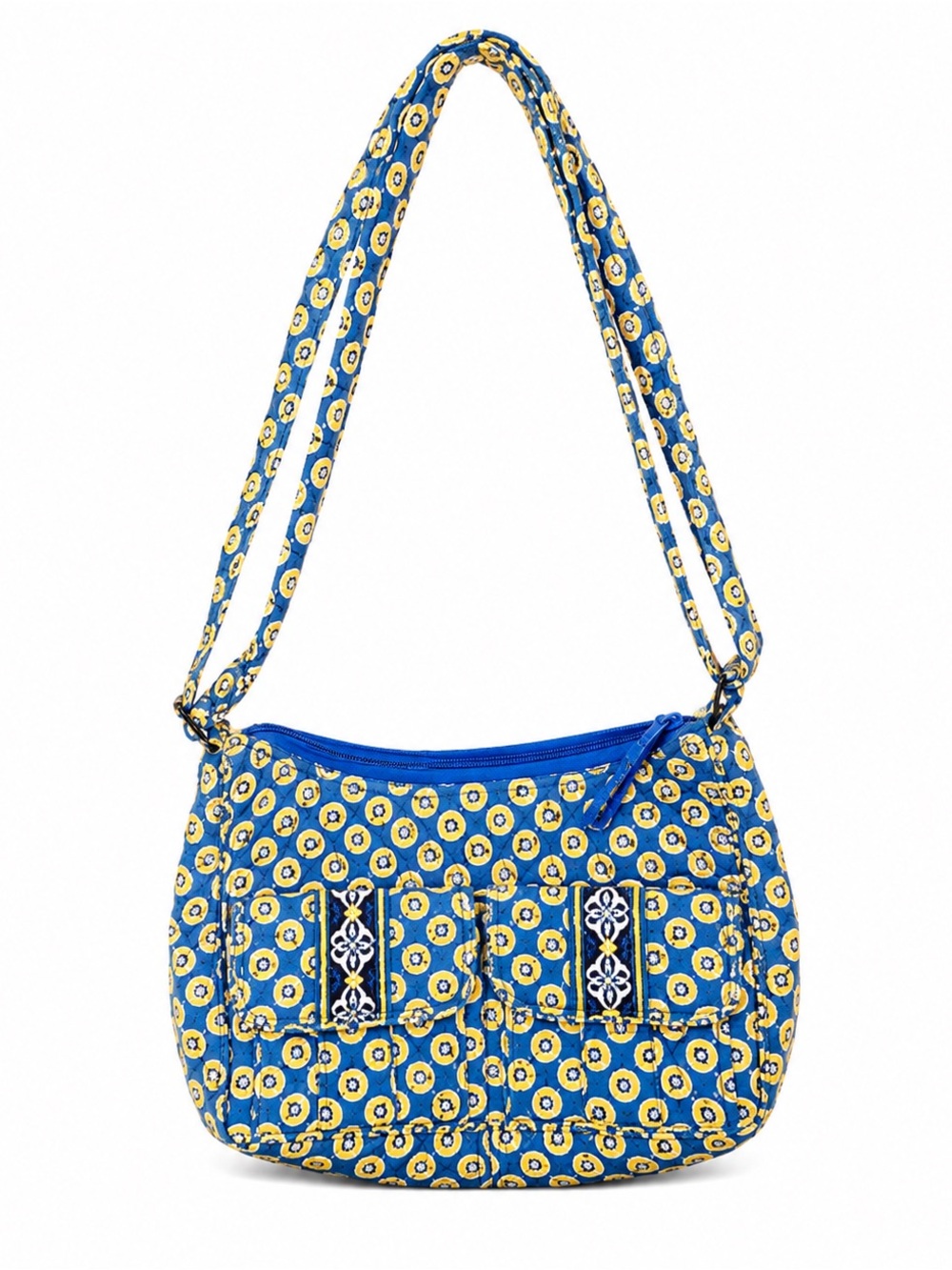 Vera Bradley Stylish Blue and Yellow Women's Shoulder Bag